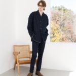 メゾンでも採用されるクロキデニムでセットアップを開発！「OPEN COLLAR DENIM SHIRT JACKET & DENIM SLACKS Fabric by KUROKI」発売！